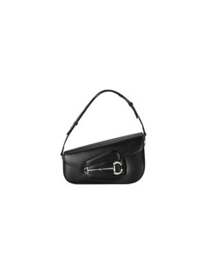 Black gucccci Horsebit 1955 Small Shoulder Bag