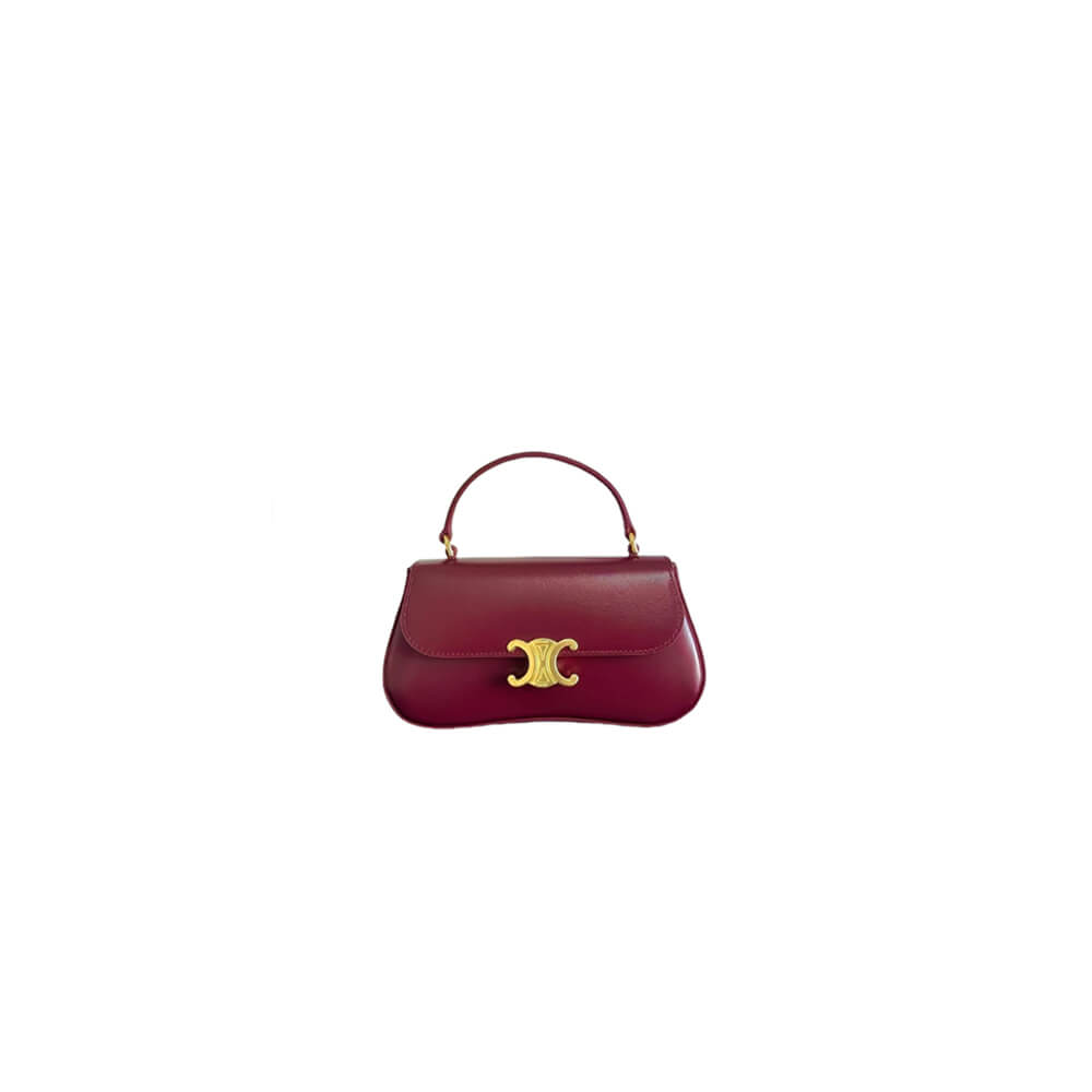 CELINE TEEN CELINE LOLA bag in shiny calf leather(High-end Grade)