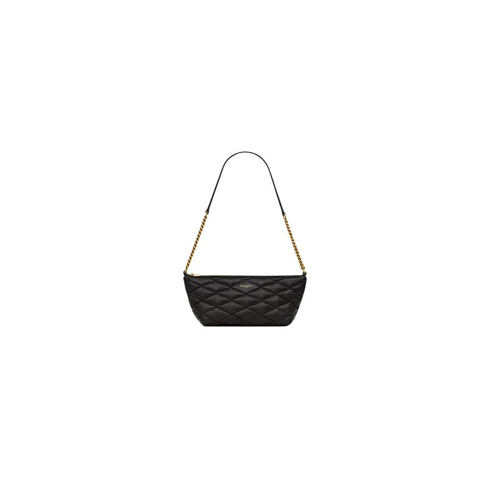 Black YSL MINI BAG IN QUILTED LAMBSKIN