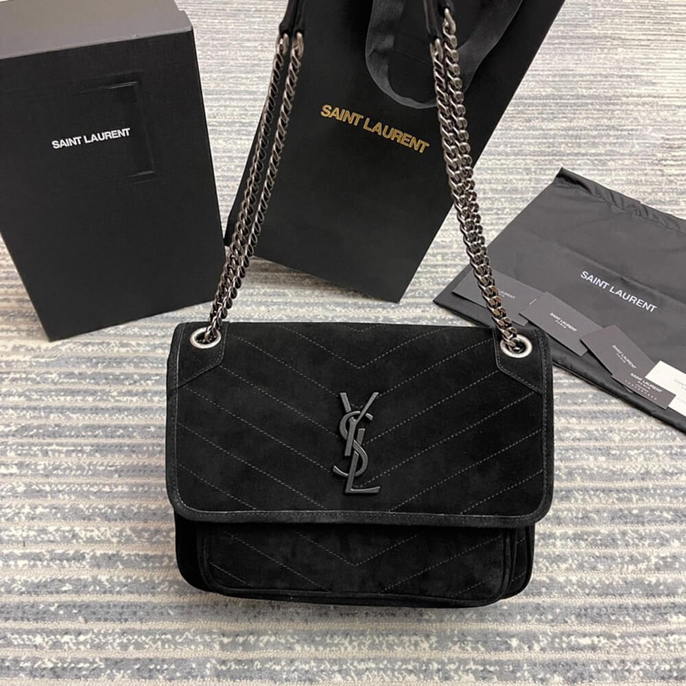 Grosgrain SAINT LAURENT NIKI MEDIUM IN SUEDE - Image 2