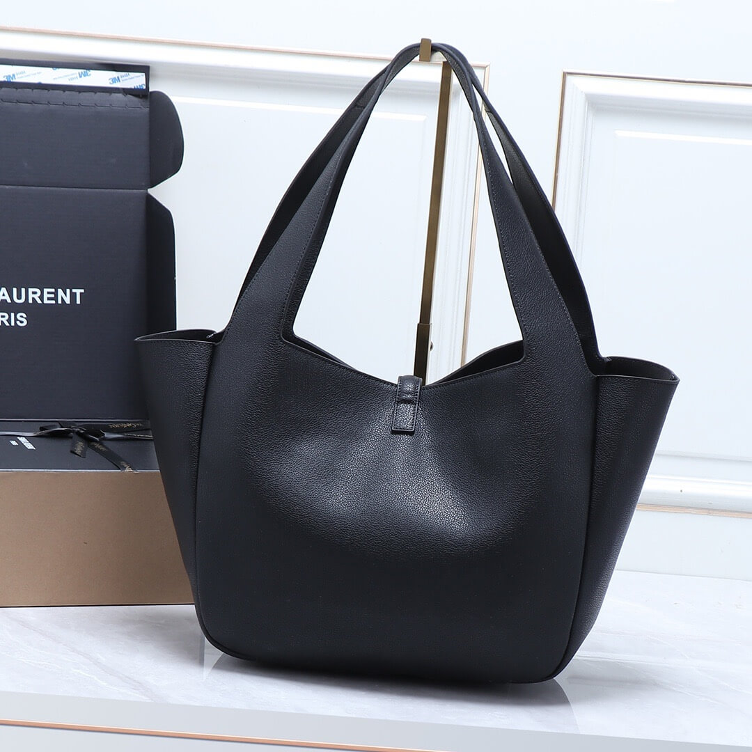 Black YSL LE 5 A 7 BEA IN GRAINED LEATHER - Image 4