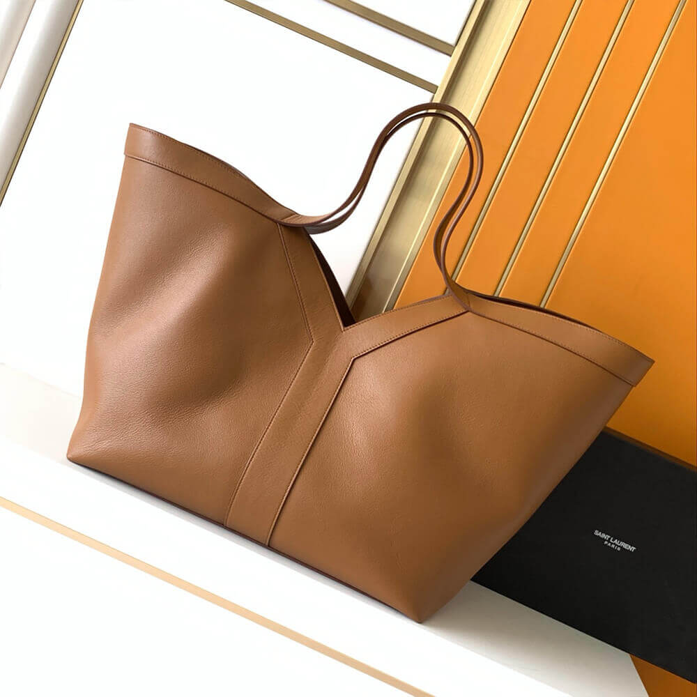 Brown YSL Y TOTE IN LEATHER (High-end grade) - Image 4
