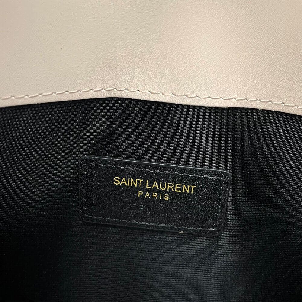 dark YSL UPTOWN POUCH IN GRAIN DE POUDRE EMBOSSED LEATHER - Image 8